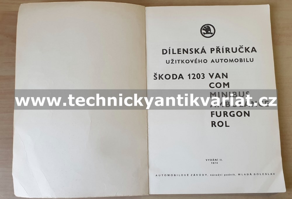 Škoda 1203 - dílenská příručka (1974)