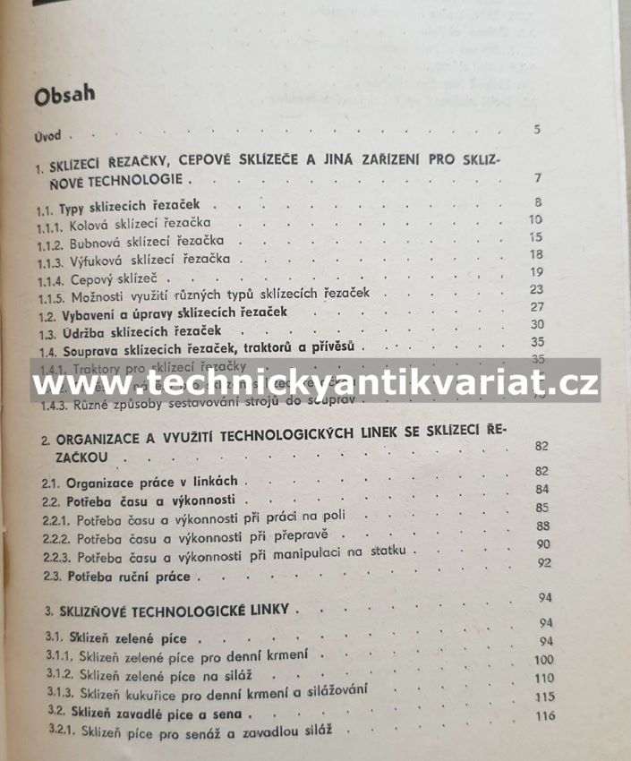 Využití sklízecích řezaček a cepových sklízečů - Hutla, Čermák, Sulek (1968)