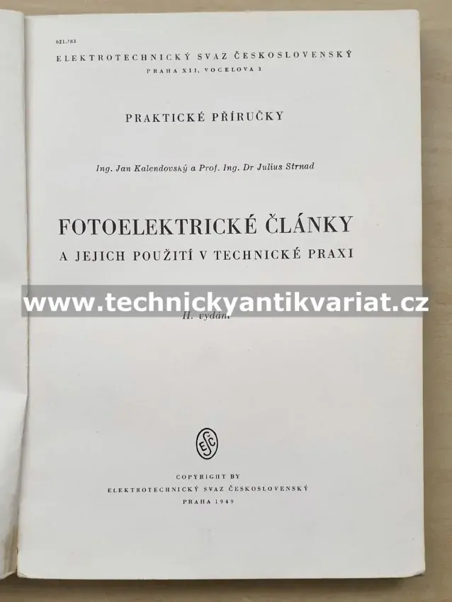Fotoelektrické články - Kalendovský, Strnad (1949)