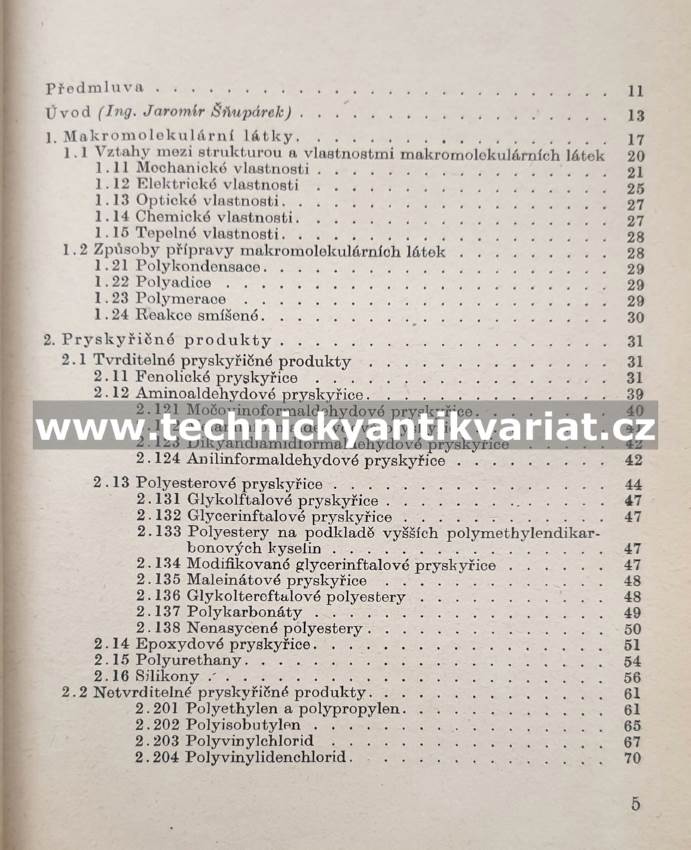Přehled plastických hmot - Havlíček, Osten, Šňupárek (1959)