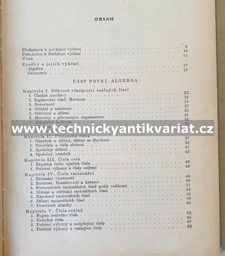 Přehled elementární matematiky - Hruša, Kraemer, Sedláček, Vyšin, Zelinka (1958)