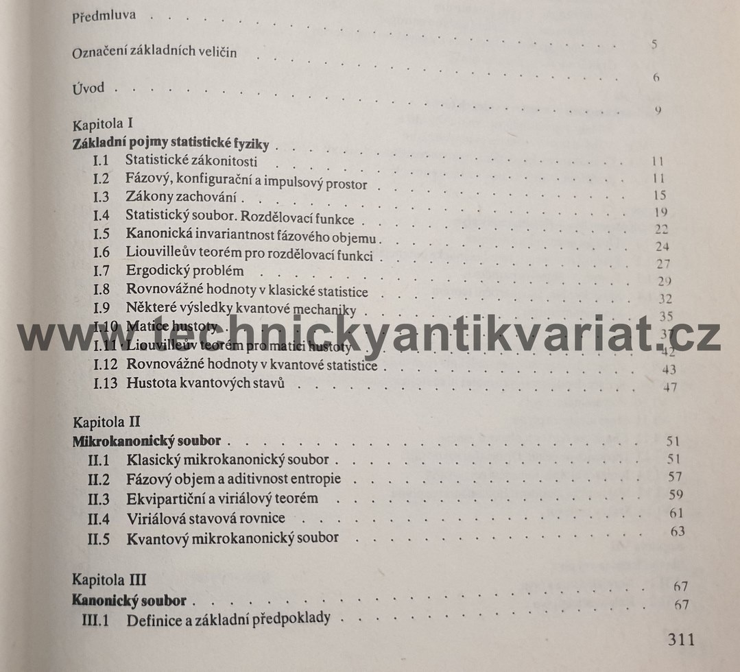 Statistická fyzika - Josef Kvasnica (1983)
