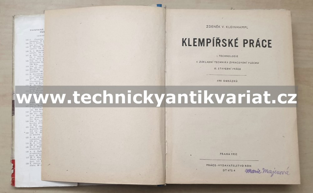 Klempířské práce - Z.V.Kleinhampl (1952)