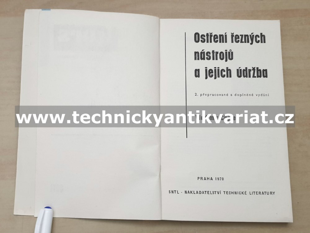 Kurs 38 Ostření řezných nástrojů a jejich údržba - Vl. Chýle (1970)