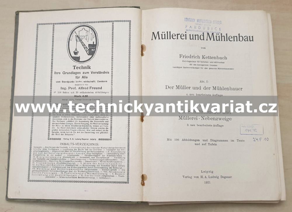 Müllerei und Mühlenbau - Friedrich Kettenbach (1921)