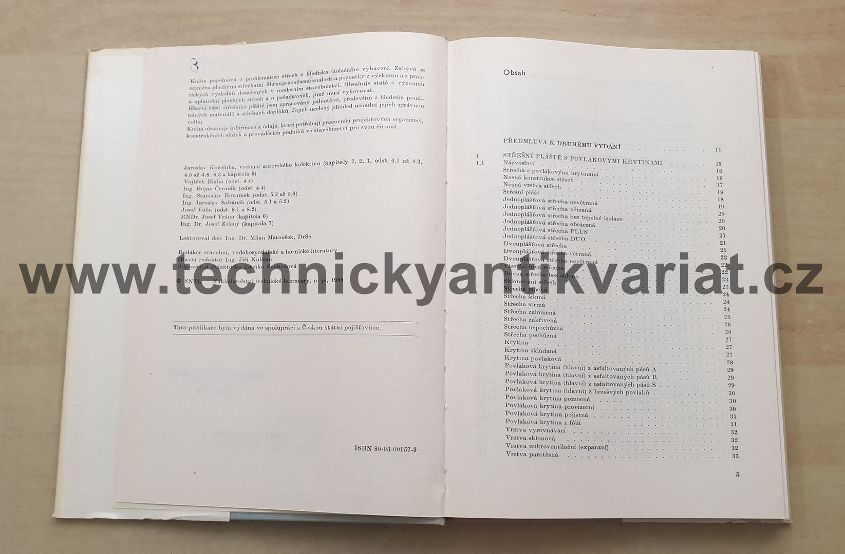 Střechy s povlakovými krytinami - Koželucha (1989)