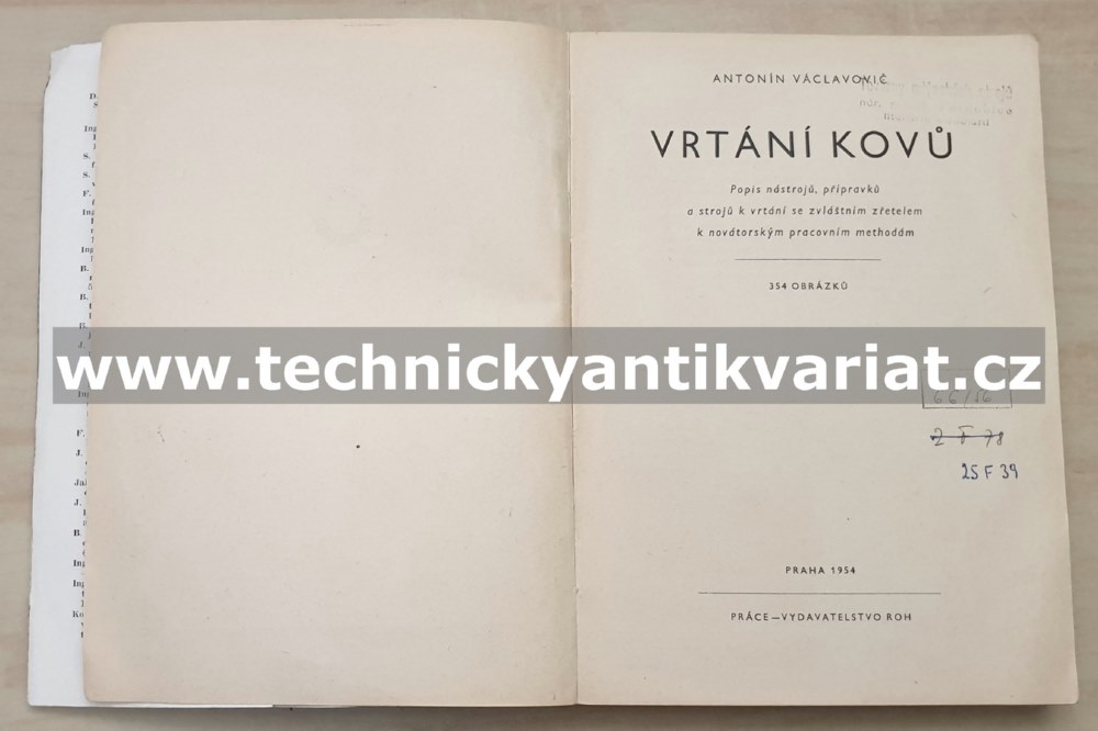 Vrtání kovů - Antonín Václavovič (1954)