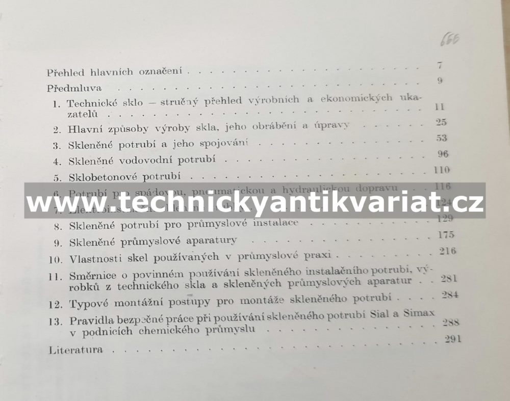 Technické sklo - V. Balcar, V. Vykouk (1960)