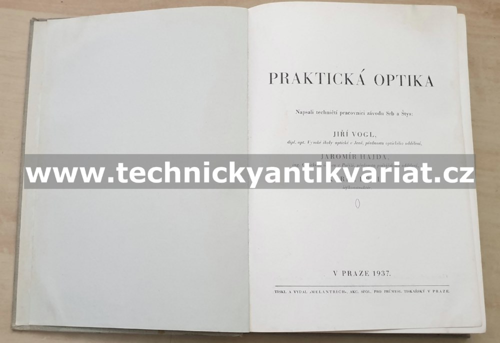 Praktická optika - Volg, Hajda, Král (1938)