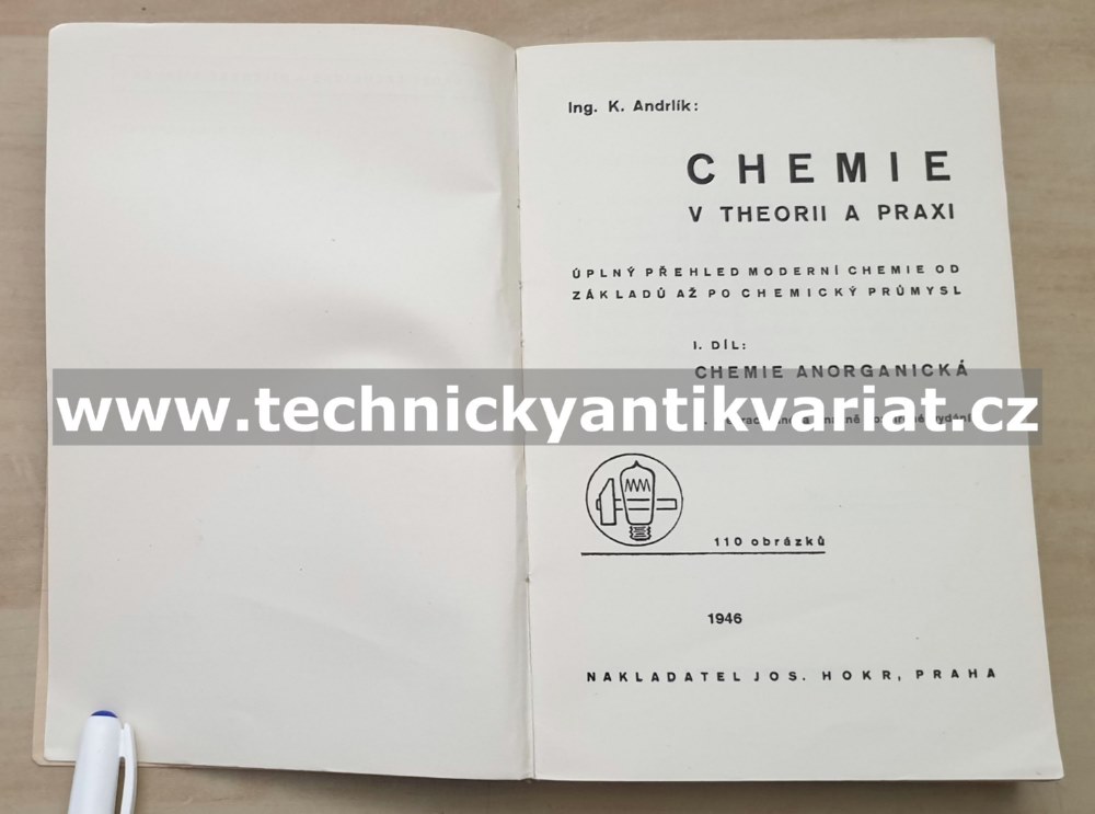 Chemie I. Anorganická - K. Andrlík (1946)