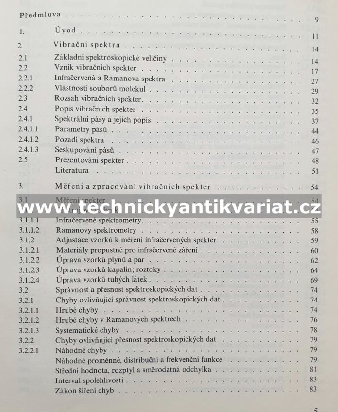 Zpracování a interpretace vibračních spekter - Horák, Vítek (1980)