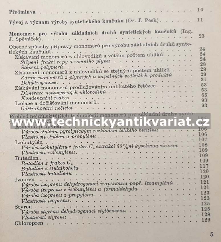Syntetický kaučuk - J. Pech (1971)