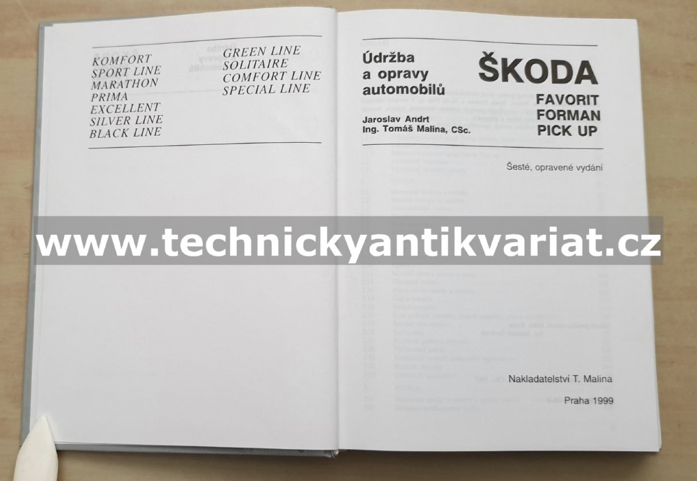 Škoda Favorit, Forman, Pick up - údržba a opravy automobilů (1999)