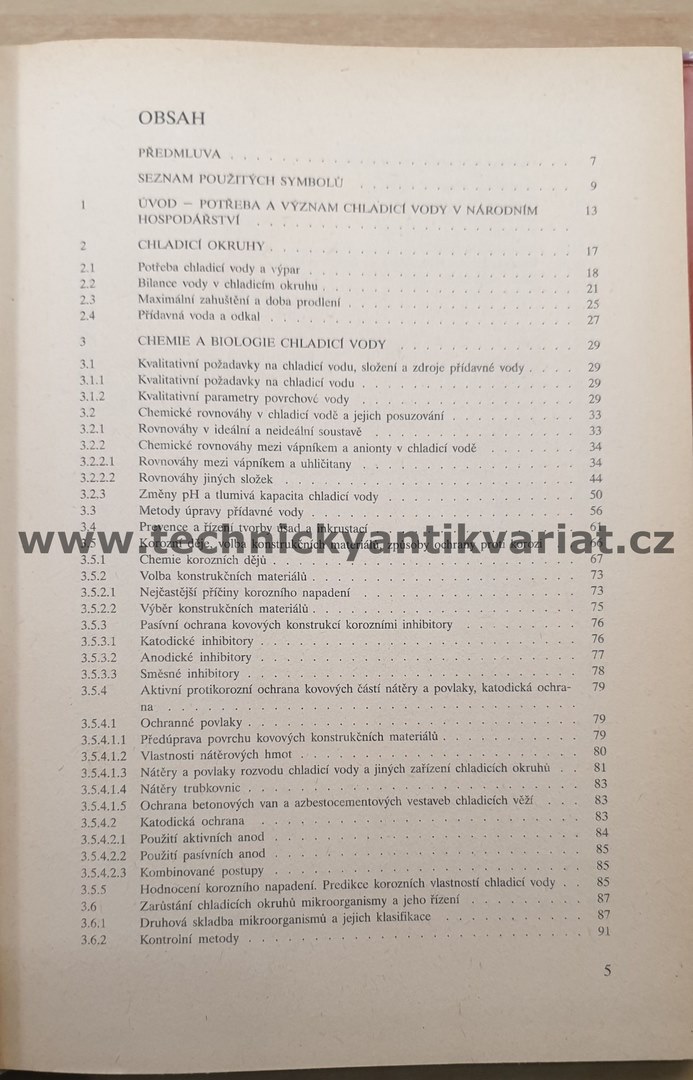 Vodní hospodářství chladících okruhů - Pavel Dočkal (1990)