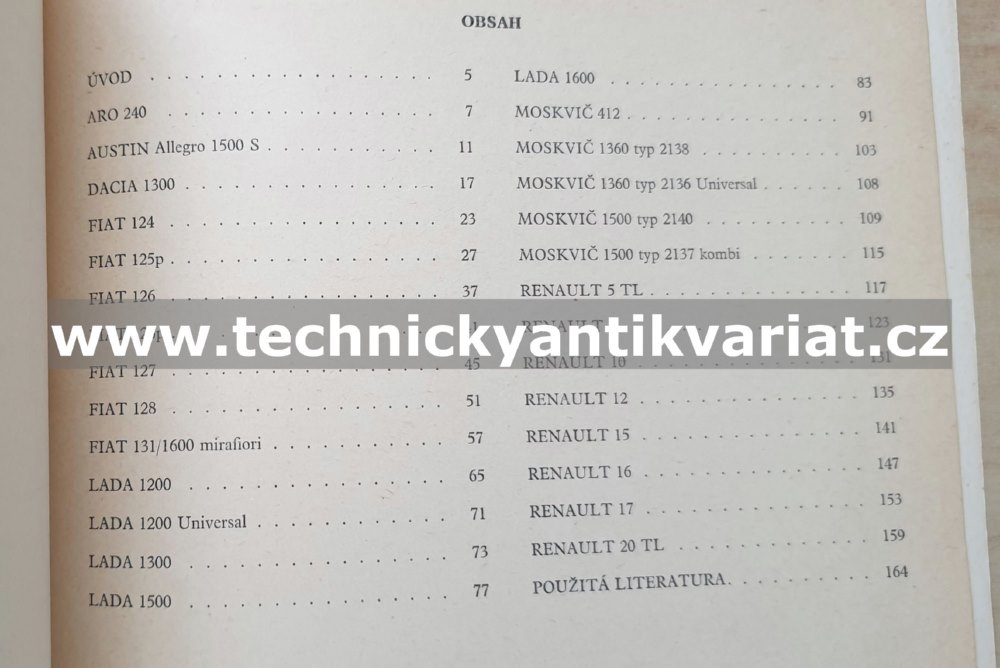 Elektrické zapojení osobních automobilů ve schématech A-R - J.Cholevík  (1975)