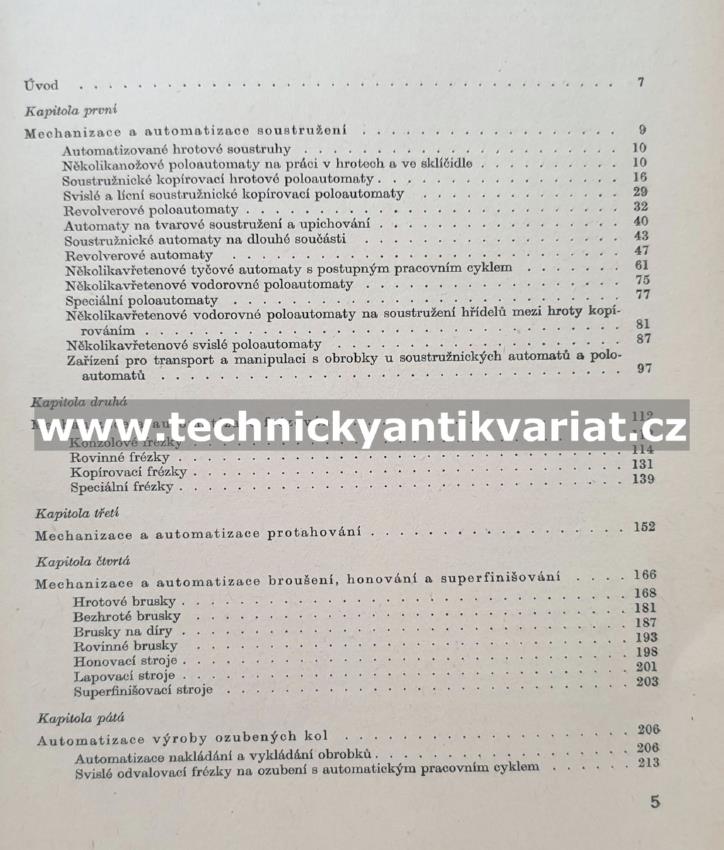 Příklady mechanizace a automatizace ve strojírenství - Koubek, Leitner (1964)