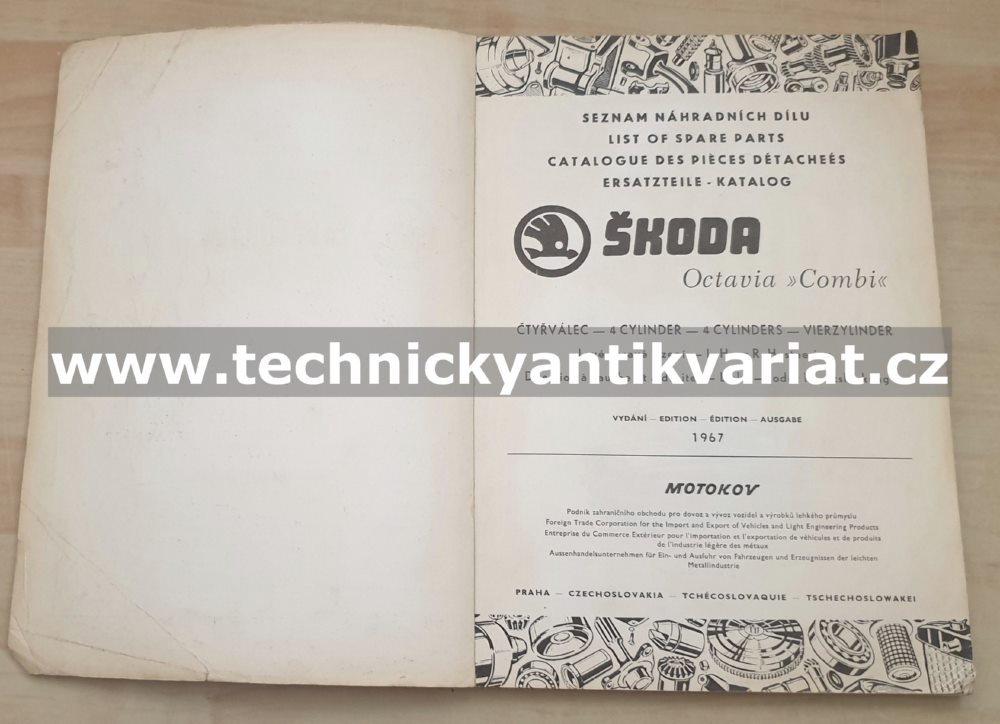 Škoda Octavia Combi - seznam náhradních dílů (1967)