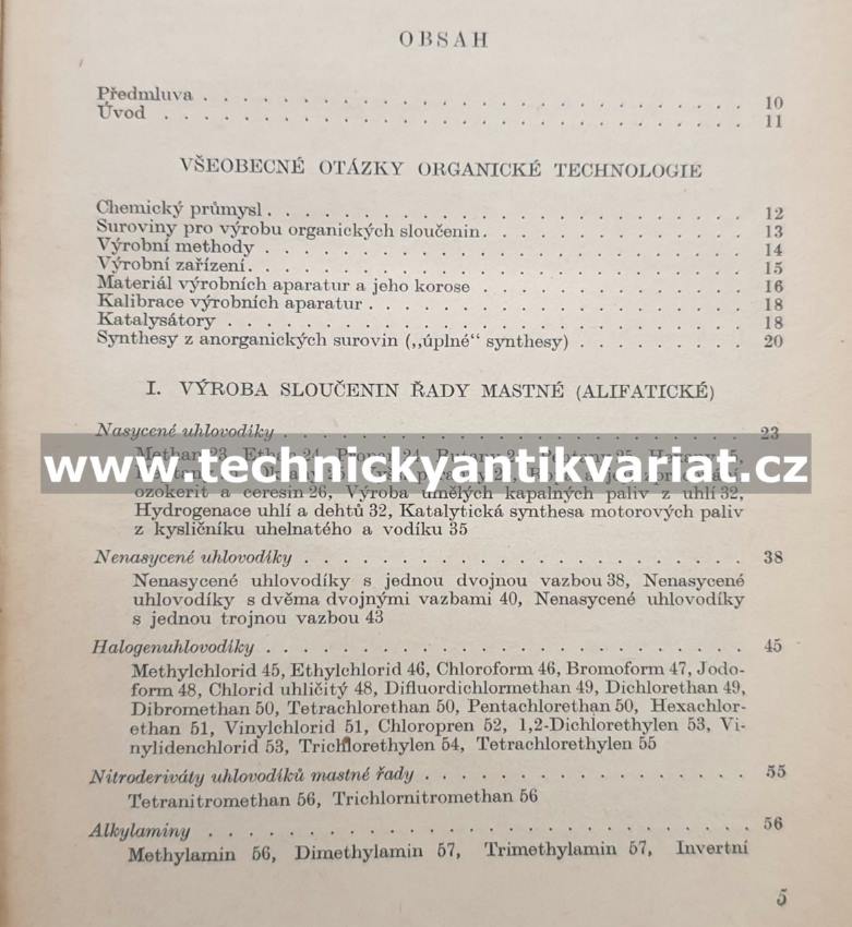 Přehled výroby organických sloučenin - Jan Jansa (1954)