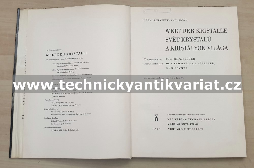 Welt der Kristalle - Helmut Zimmermann (1959)