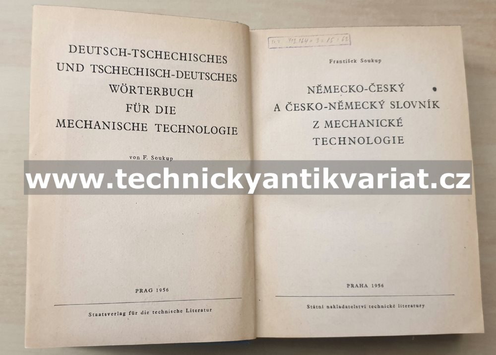 Německo-český a česko-německý slovník z mechanické technologie - František Soukup (1956)