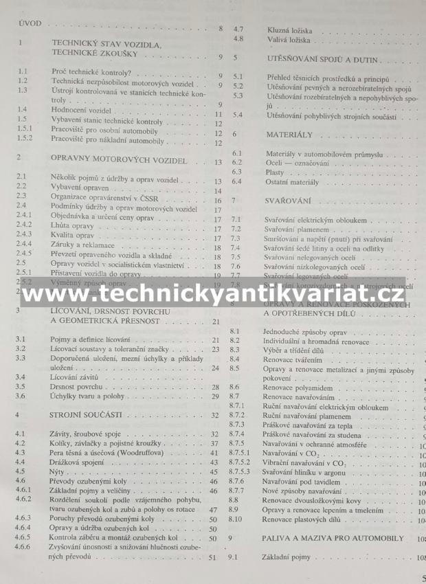Příručka opraváře automobil - Klůna, Košek (1993)