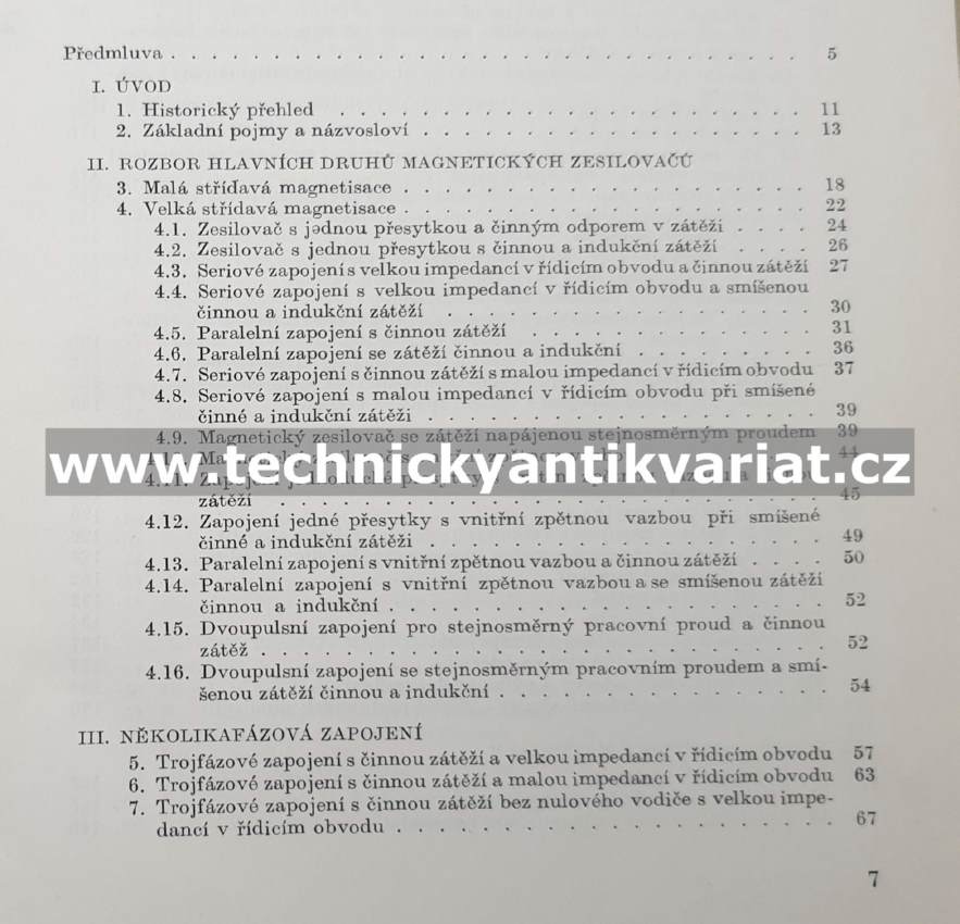 Magnetické zesilovače - Gabler, Haškovec, Tománek (1956)
