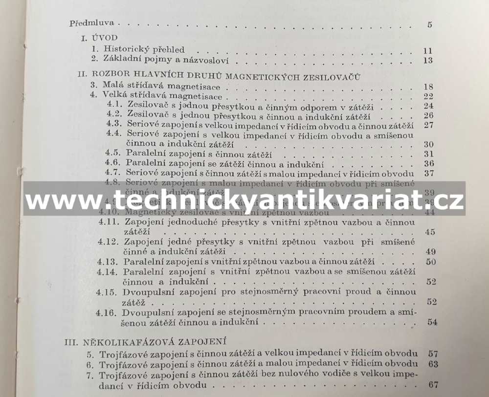 Magnetické zesilovače - Gabler, Haškovec, Tománek (1956)