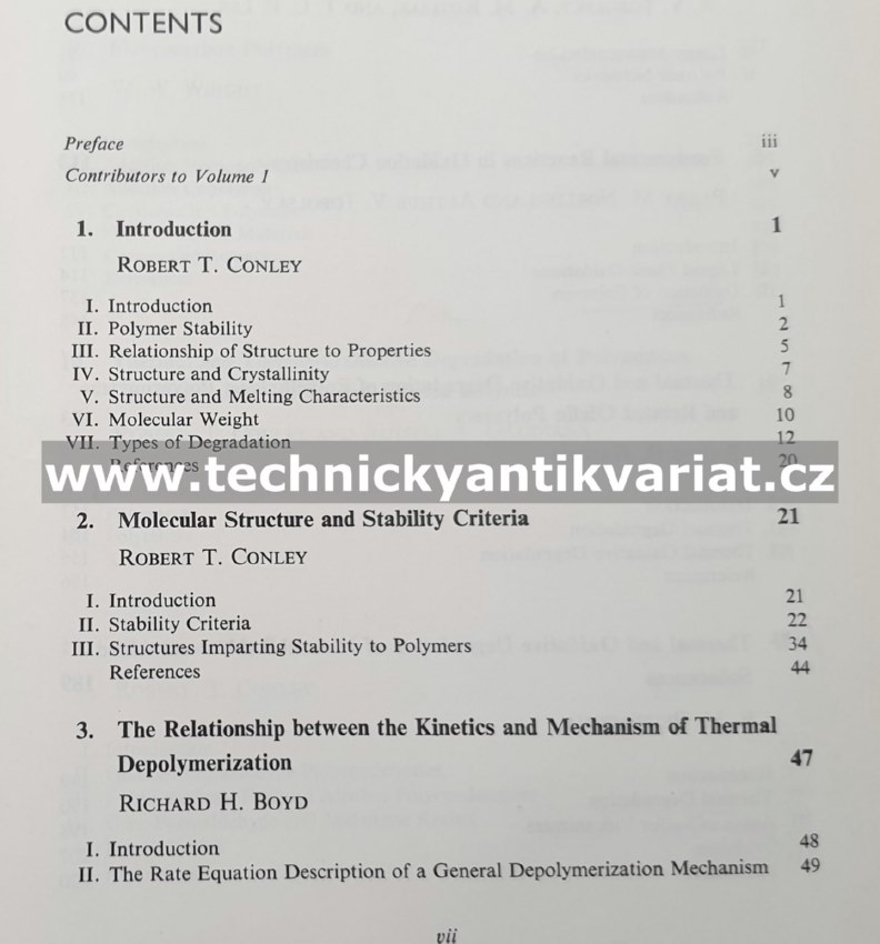 Thermal stability of polymers 1 Robert T.Conley (1970)