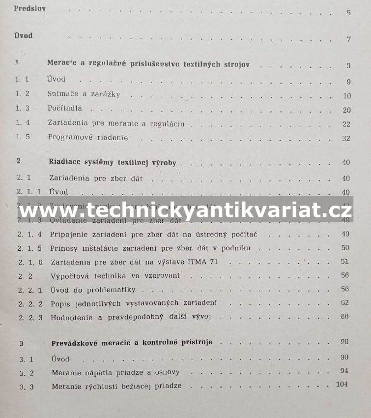 ITMA 71 Paříž Meracia a regulačná technika (1974)