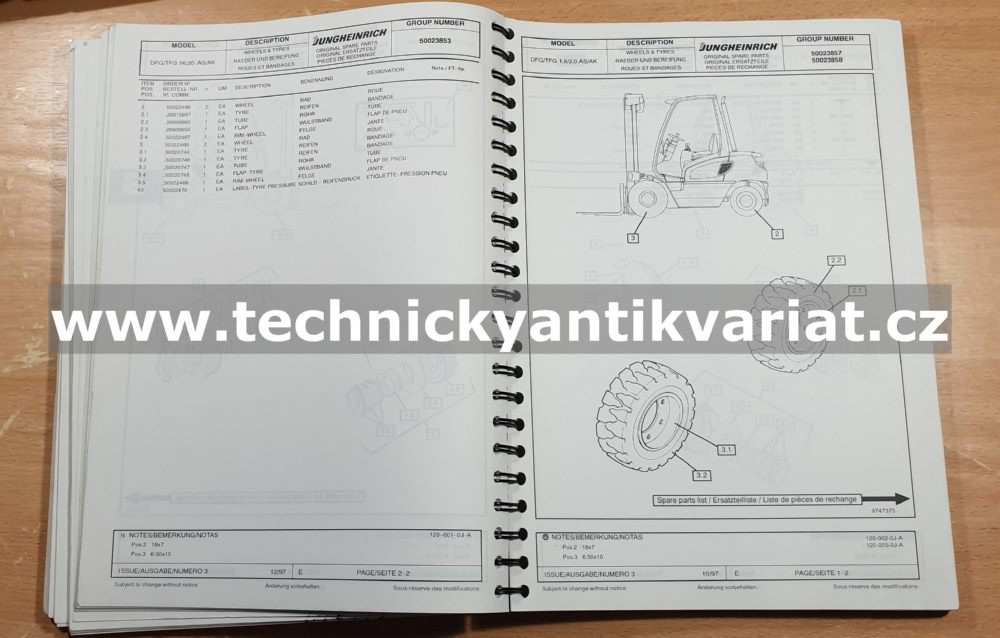 Jungheinrich DFG 16-20 AK,AS Spare parts catalogue (1998)