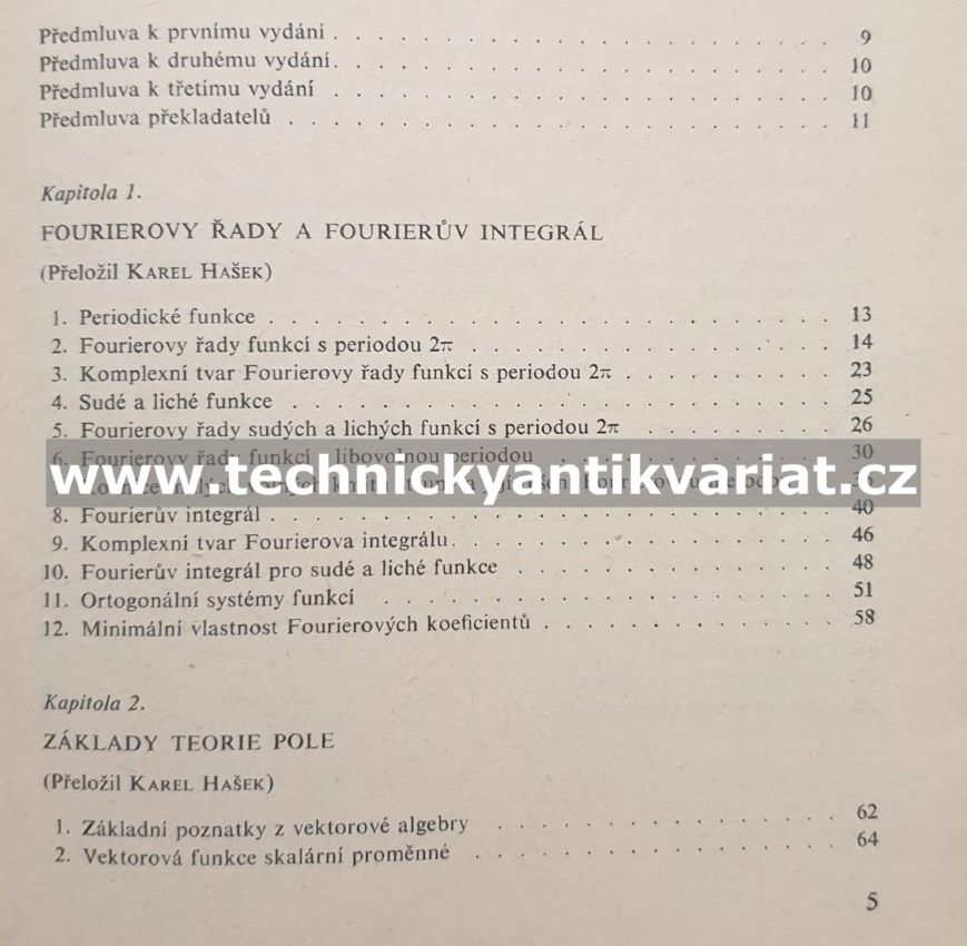 Fourierovy řady, teorie pole, analytické a speciální funkce, lapacetova transformace - P.I.Romanovskij (1964)