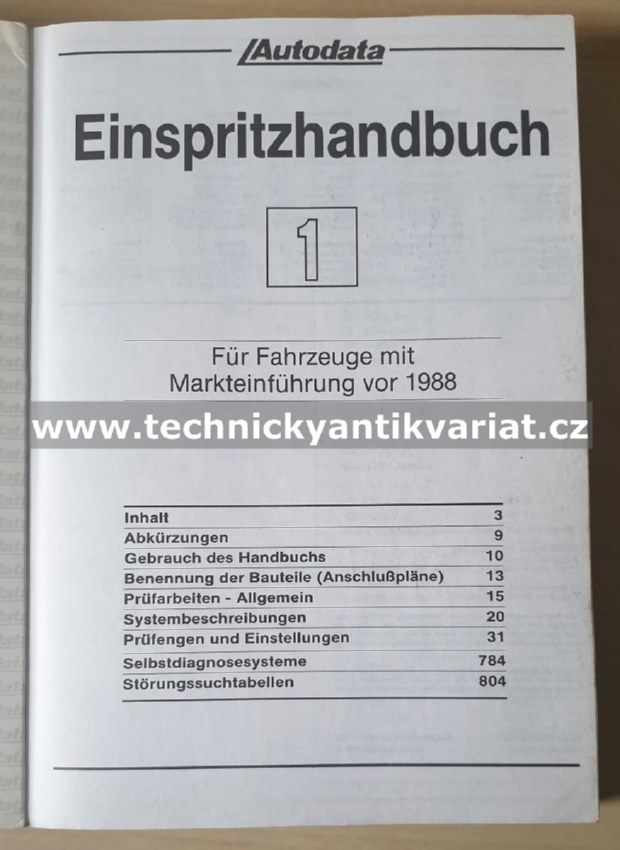AUTODATA Einspritzhandbuch 1 1988 (1974-1991)