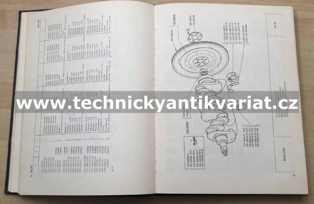 VAZ 2103 - katalog náhradních dílů