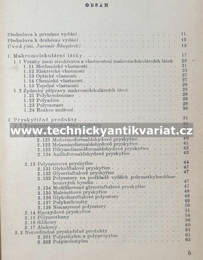 Přehled plastických hmot - Havlíček, Osten, Šňupárek (1960)