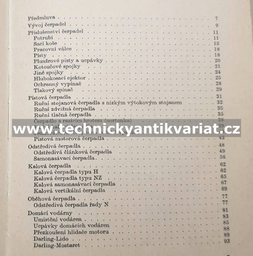Údržba a opravy malých čerpadel - Hašek, Vondrášek (1965)