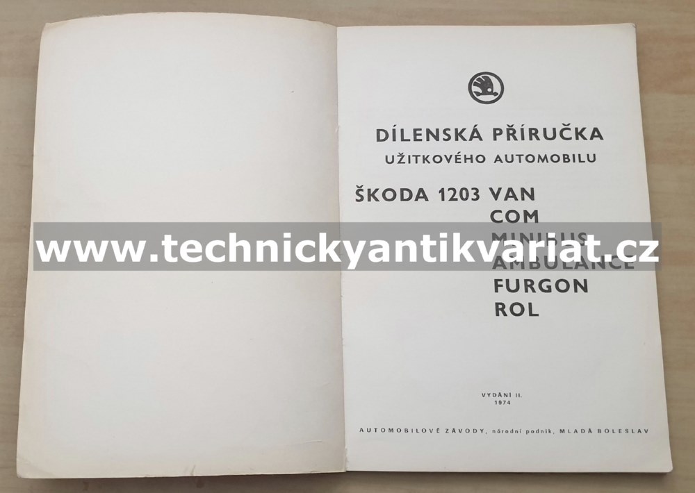 Škoda 1203 - dílenská příručka (1974)