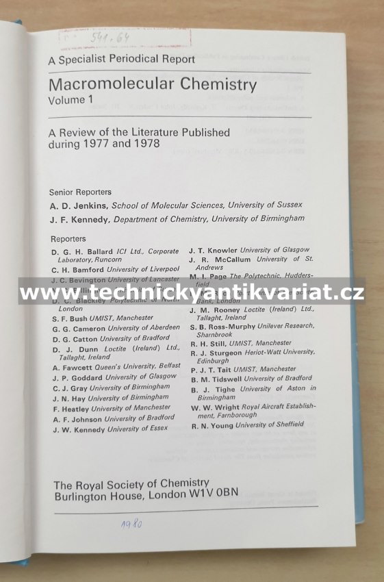 Macromolecular Chemistry I. (1980)