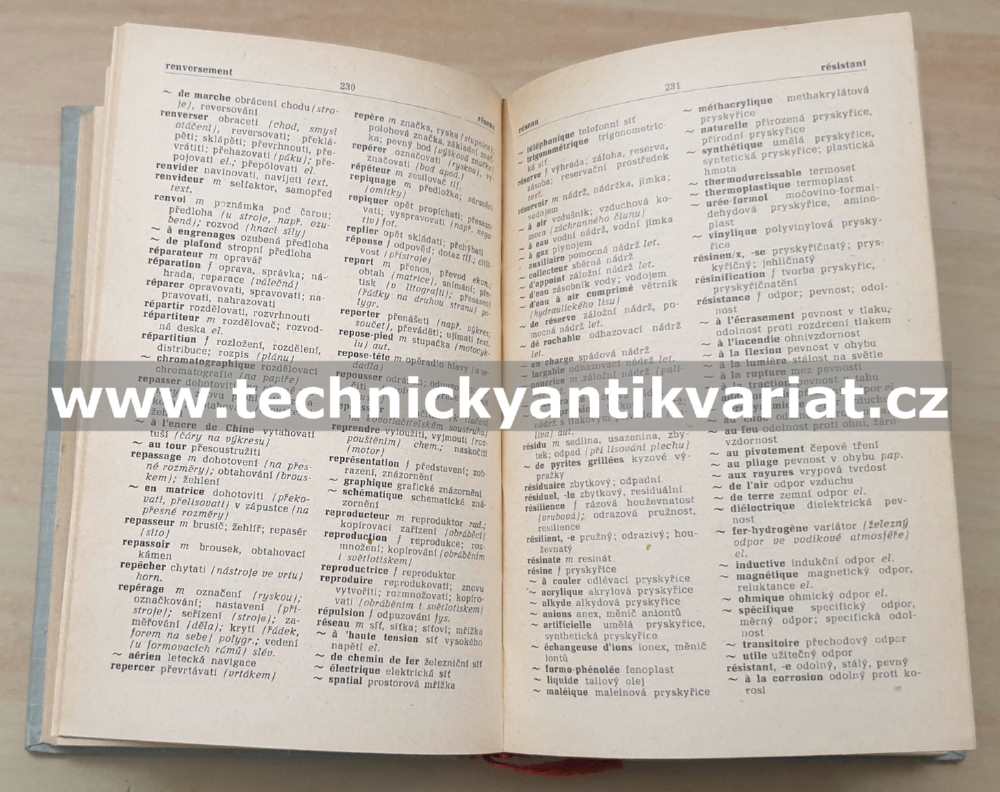 Francouzsko-český, česko-francouzský kapesní technický slovník (1964)