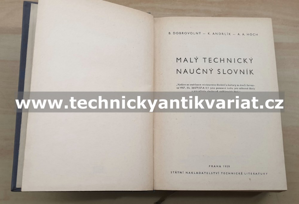 Malý technický naučný slovník - Dobrovolný, Andrlík, Hoch (1959)