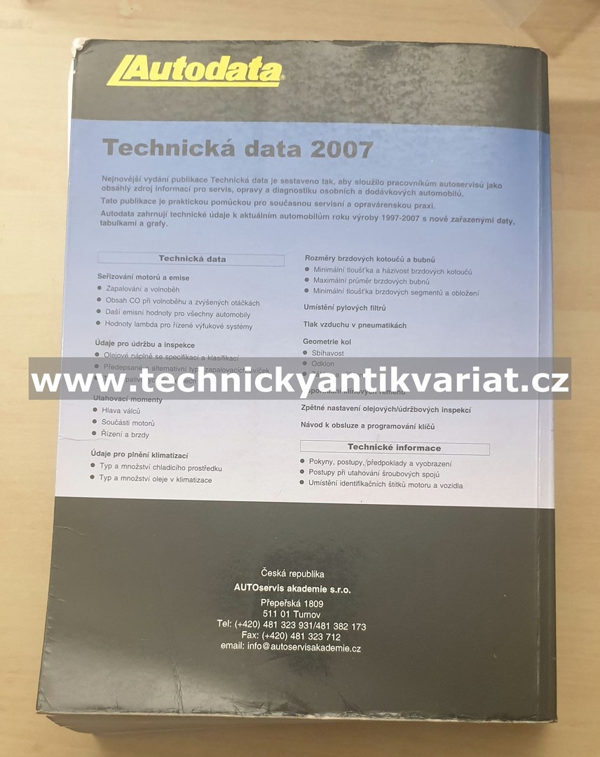 AUTODATA Technická data 2007