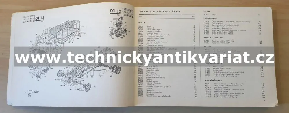 Avia A31.1 - katalog náhradních dílů (1988)