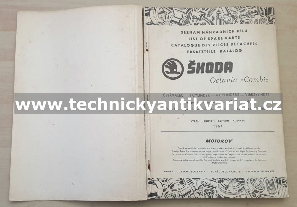 Škoda Octavia Combi - seznam náhradních dílů (1967)