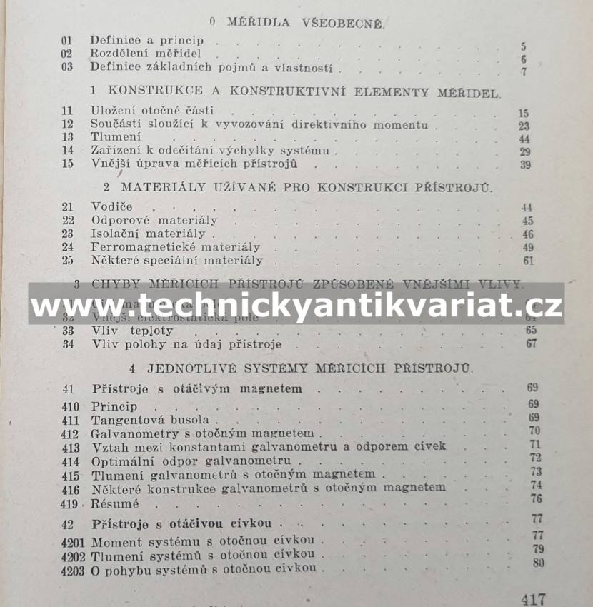 Elektrické měřící přístroje - Zdeněk Trnka (1951)