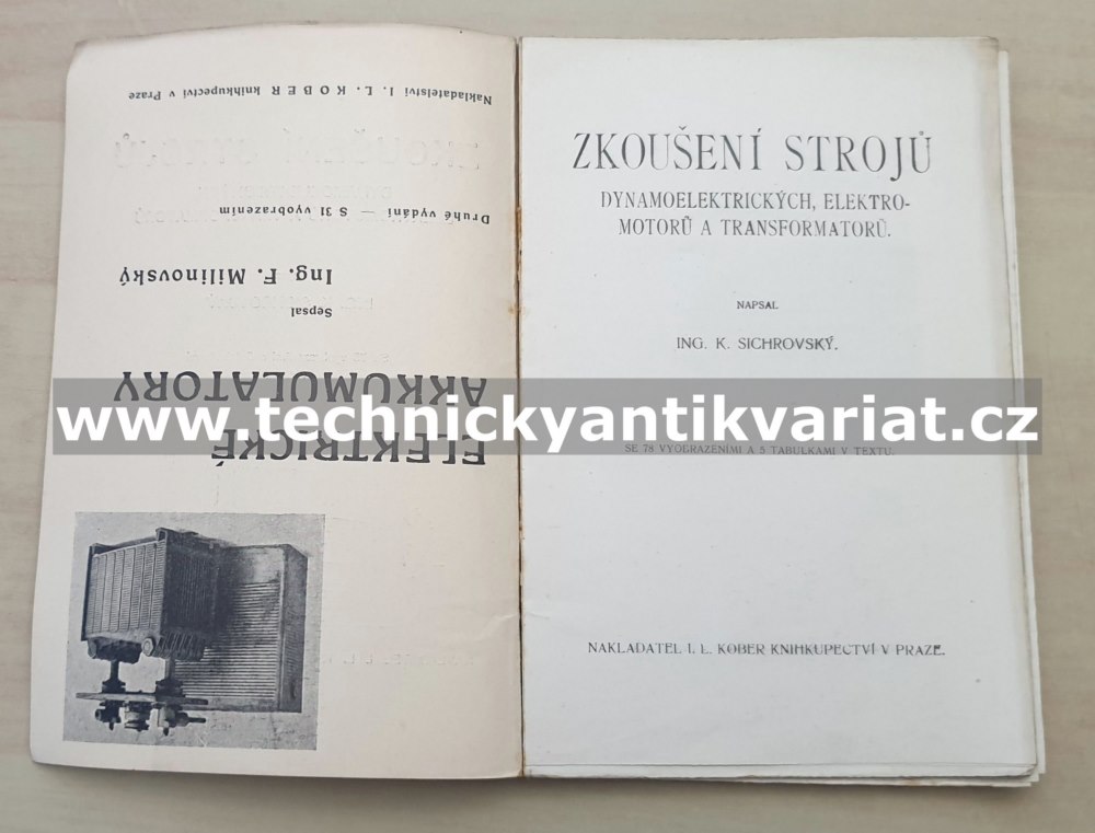 Zkoušení strojů dynamoelektrických, elektromotorů a transformátorů - K. Sichrovský (1919)