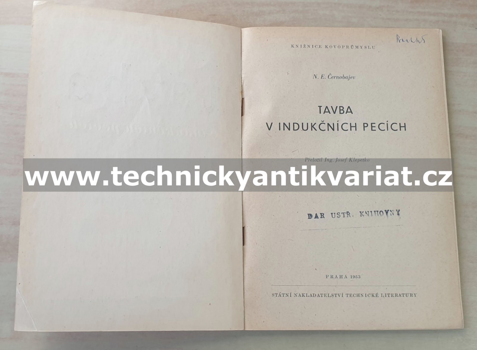 Stavba indukčních pecích - N.E.Černobajer (1953)