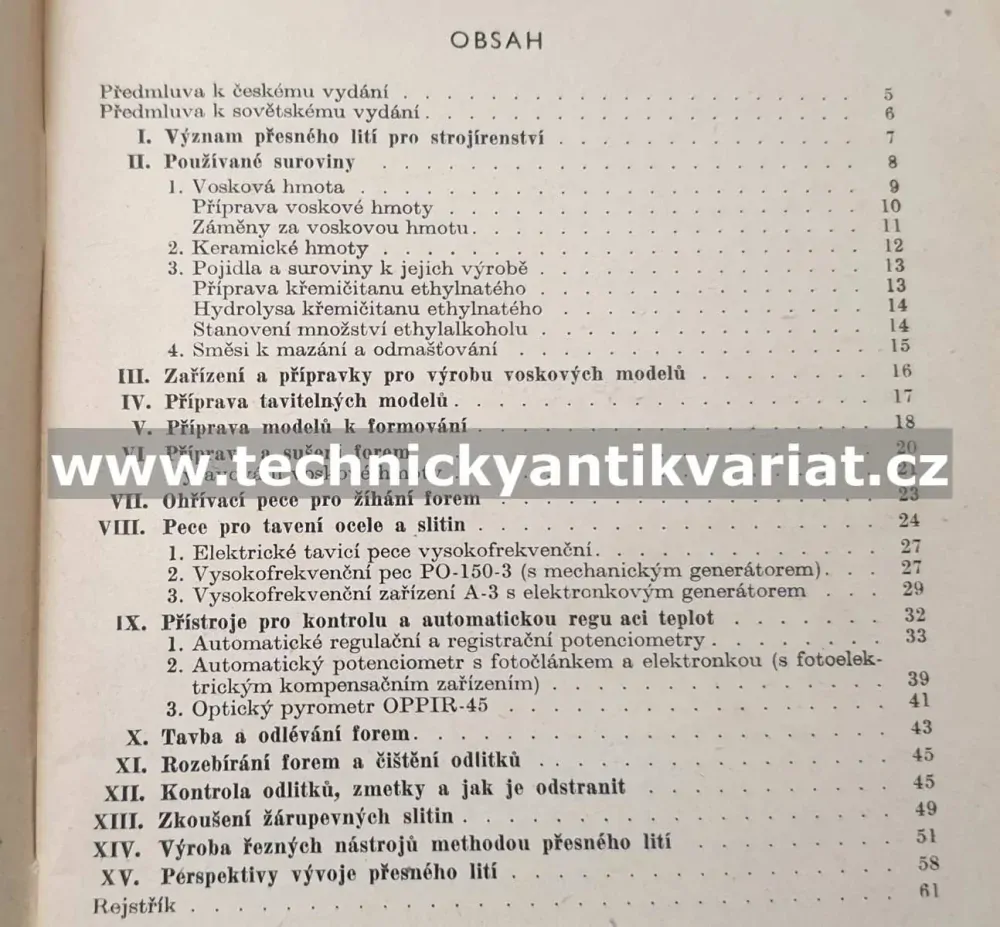 Přesné lití - Provorov, Černobajev (1952)