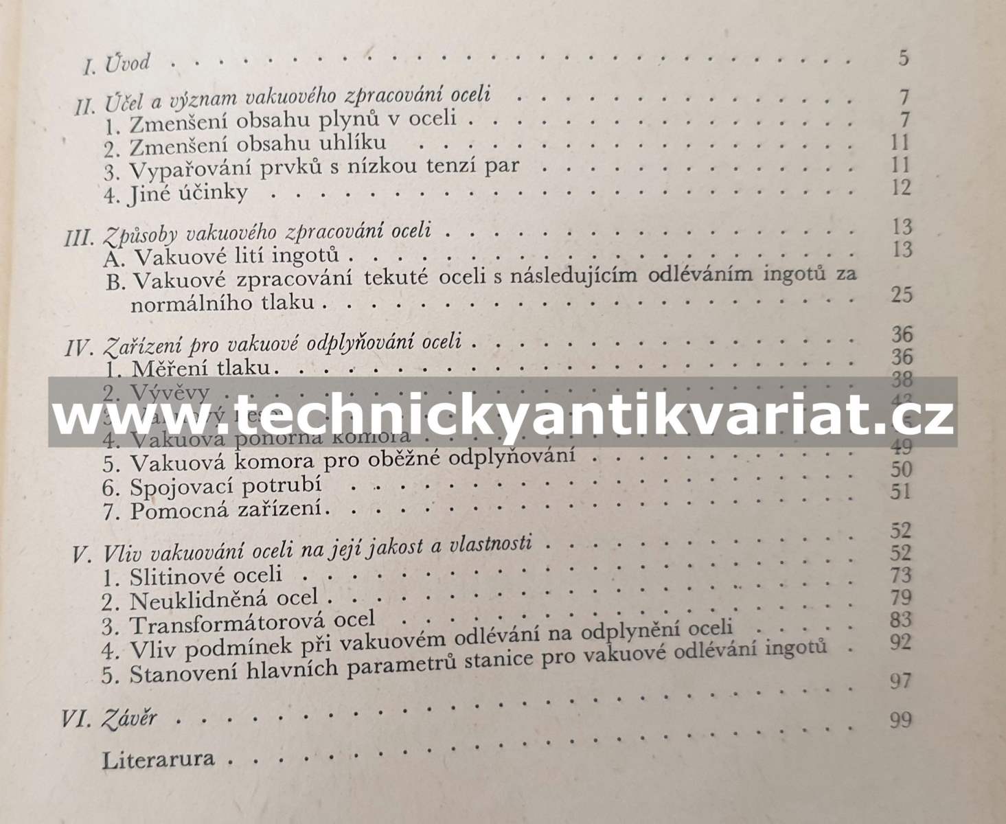 Vakuové odplynění tekuté oceli - Zdeněk Matloch (1960)