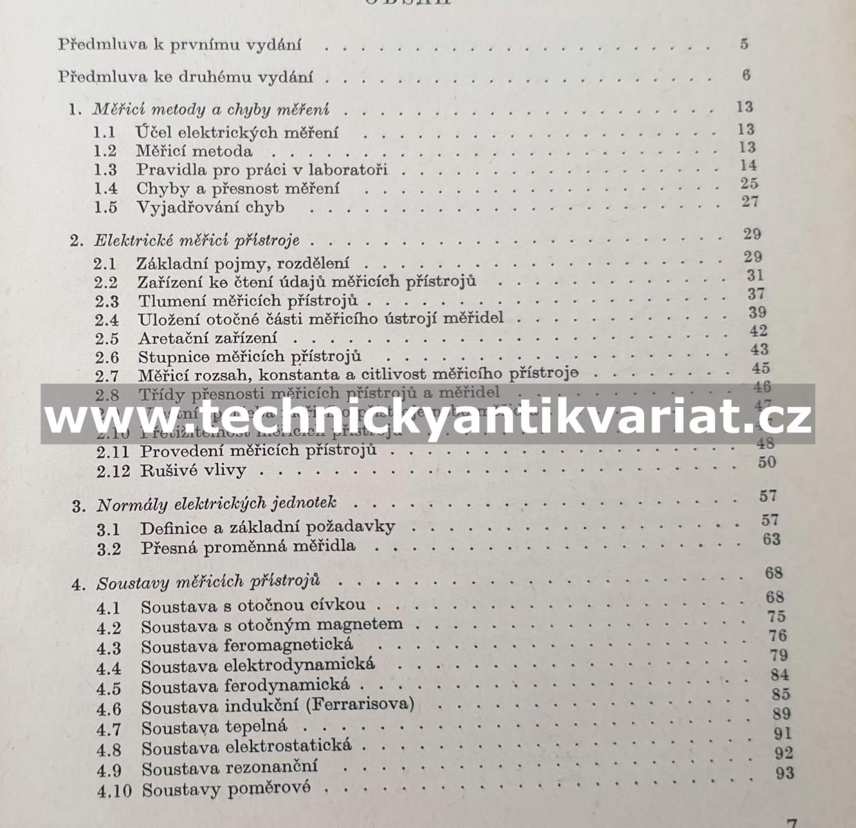 Elektrotechnické měřící přístroje a měření I. - Krejčí, Kábele (1967)