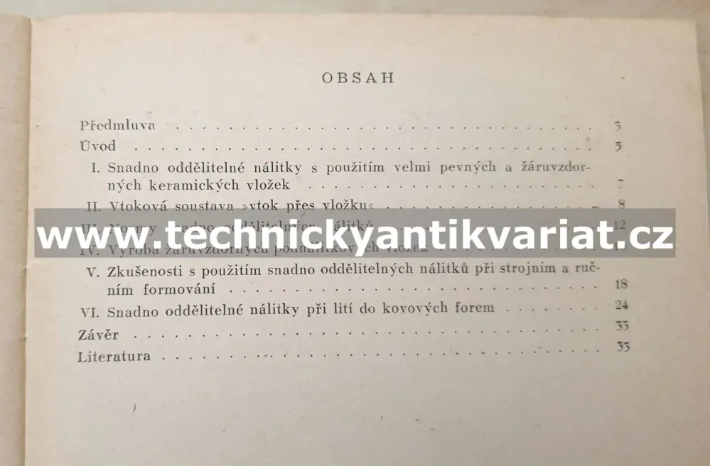 Snadno oddělitelné nálitky - V.N.Polisadov (1955)