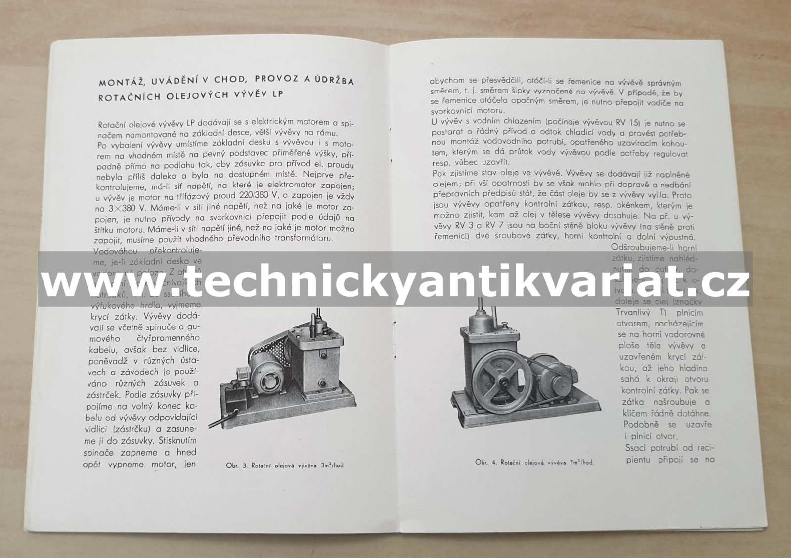 Vývěvy LP rotační a difusní (1957)
